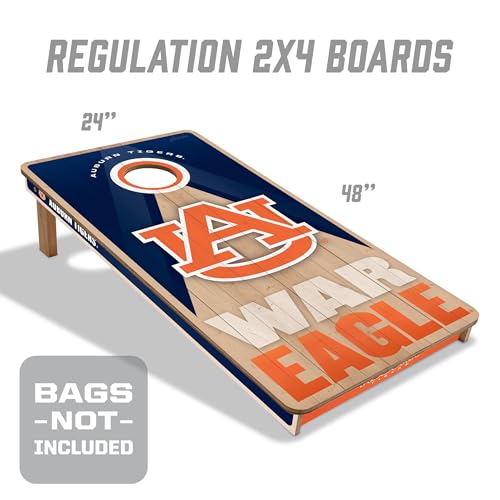 YouTheFan NCAA 2' x 4' Slogan Series Professional Wood Cornhole Game - color: Auburn Tigers