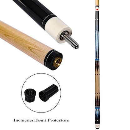 Pool Cue Stick with Hard Case Hardwood Canadian Maple Professional Billiard Pool Stick 58" 2-Pieces 19/20oz Pool Stick Set - color: CGB-500, size: 20 oz