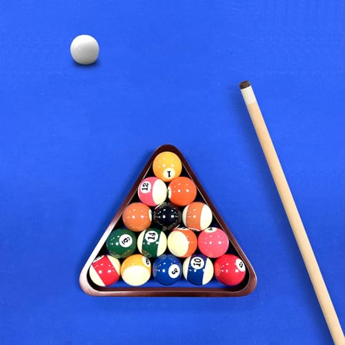 Solid Wood Pool Ball Rack Billiard Ball Triangle Rack, Pool Table Ball Holder Positioning Rack,2-1/4" Pool Ball Rack - color: Burgundy