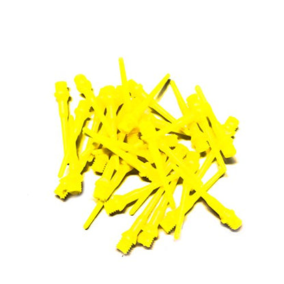 Neon Yellow Long Tufflex Extra Strong 2BA 3/16" Thread Soft Tip Dart Points 100-1000 Packs Plus USA I Love Darts Bracelet (Neon Yellow Long, 250 ct.)