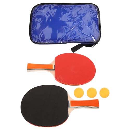 Table Tennis Paddle and Ball Kit with Dual Rackets and Carrying Case, Indoor Outdoor Table Tennis Training Set for Sports Practice and Recreation