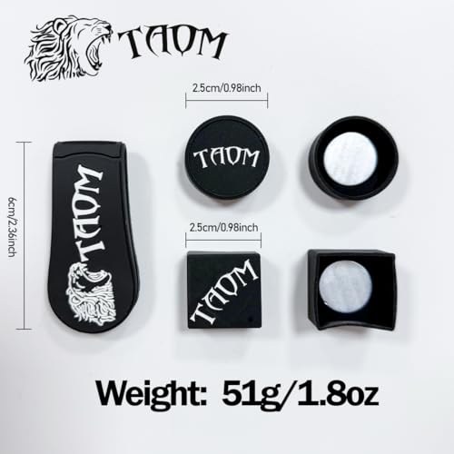 TAOM Magnetic Chalk Holder Belt Clip for Round and Square,Portable Pool Cue Chalk Holder with Silicone Clip,Silent Chalk Holder Pool Billiards,Chalk Case Pool Table Accessories - color: B-Blue