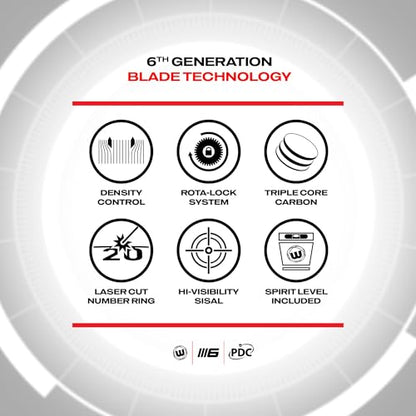 WINMAU Professional Bristle Dartboard - PDC Tournament Board with Official Tournament Specifications - Available in Blade 6 Single, Dual, Triple Core & Blade X Generations