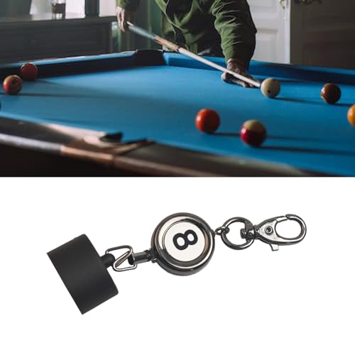 LAKE OF FIRE Billiard Chalk Holder，Pool Chalk Holder with Retractable Key Ring,Pool Table Accessories for Billiard Lovers - style: Round