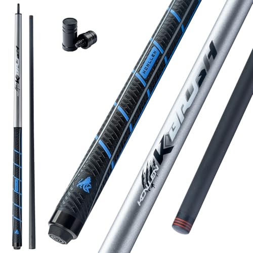 KONLLEN Carbon Fiber Break Cue, 58" 2-Piece Heavy Hitter Pool Break Cue Stick with 12.9mm Tip, Professional Billiards Break Stick - color: KL-KBR-2