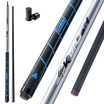 KONLLEN Carbon Fiber Break Cue, 58" 2-Piece Heavy Hitter Pool Break Cue Stick with 12.9mm Tip, Professional Billiards Break Stick - color: KL-KBR-2