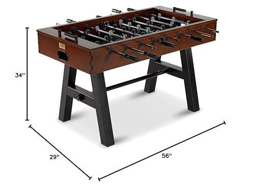 Barrington Foosball Multiple Styles Soccer Foosball Tables, Durable & Stylish Designs with Tabletop Sports Soccer Balls, Perfect for Family Game Rooms - style: 56 In. Allendale