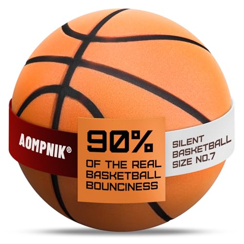 Silent Basketball Size 7- Grooved Dribble Dream Silent Basketball, Pro PU Form Indoor Ball for Training Home & Indoor Activities. Real Feel Higher Bounce Quieter.