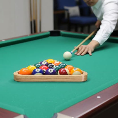 Solid Wood Pool Ball Rack, Billiard Ball Triangle Rack 2-1/4" for 15-Ball, Pool Table Balls Holder Positioning Frame
