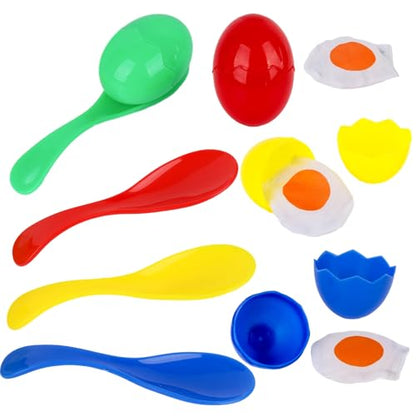 LovesTown Egg Spoon Race Game Set for Outdoor Yard Party Favors, Wooden Balance Relay Games for Kids & Family Activity Carnival Birthday Granny Pants Yard Limbo Field Day Party Game - size: Small