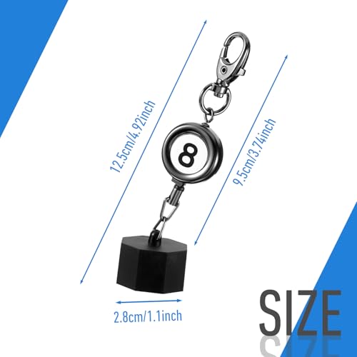 Piriuuo Octagonal Billiard Chalk Holder, Retractable Pool Chalk Holder Pool Billiards Accessories for Billiard Lovers