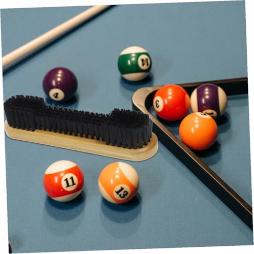 Pool Table Brush and Billiards Rail Cleaning Brush with Wooden Handle, 12-inch Narrow Crevice Cleaner for Felt Surface, Window Groove, and Gap Cleaning Tools for Pool Table