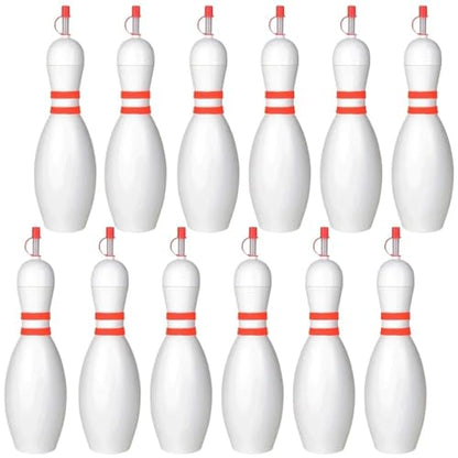 Fun Express 12 Pack Kids Party Cup with lid and straw - 18 oz BPA Free - Great for bowling party favors, bowling birthday party decorations, bowling themed gifts, party favor cups for kids birthday