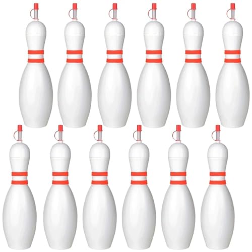 Fun Express 12 Pack Kids Party Cup with lid and straw - 18 oz BPA Free - Great for bowling party favors, bowling birthday party decorations, bowling themed gifts, party favor cups for kids birthday