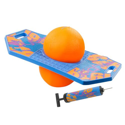 Flybar LED Pogo Trick Ball for Kids Balance Bounce Board w/Anti-Slip Deck - color: Blue Dawn 2