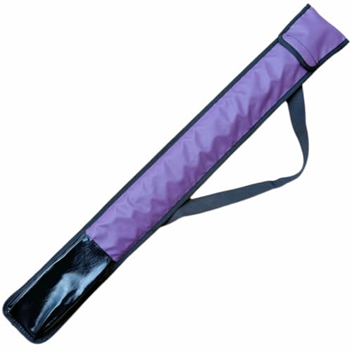 Pool Cue Case,1/2 Billiard Cue Bag,1X1 PU Billiard Stick Bag, 2-Piece Cue Pool Stick Carrying Case - color: Purple