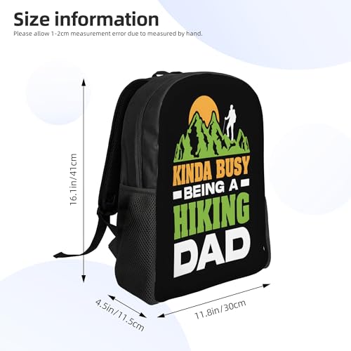 Kinda Busy Being A Hiking Dad Backpacks For Men Women Book Bag Travel Hiking Camping Work Lightweight - color: Ye22