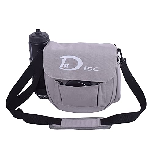 Disc Golf Set- Putter, Mid-Range, Driver, Mini Disc, Towel with Bag - color: Grey