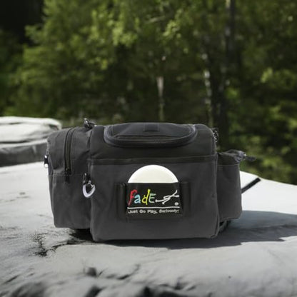 Fade Crunch Disc Golf Bag – Compact, Durable, and Lightweight Disc Storage - color: Black