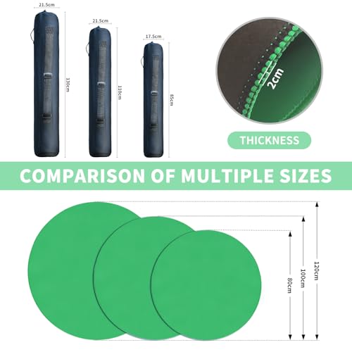 Large Round Tabletop Game Playmat,Rubber Table Mat Suitable for Playing Poker,Card,and Roleplaying Games.(80cmGreen) - color: 80*80*0.2cmgreen, size: 80*80*0.2cm