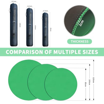 Large Round Tabletop Game Playmat,Rubber Table Mat Suitable for Playing Poker,Card,and Roleplaying Games.(80cmGreen) - color: 80*80*0.2cmgreen, size: 80*80*0.2cm
