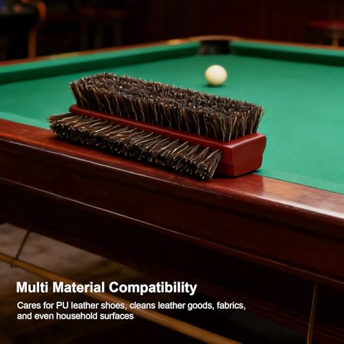 Tyenaza Billiards Pool Table and Rail Brus, Wooden Pool Table and Rail Brush Set, Billiard Pool Table Nylon Brush Wood Handle Billiards Pool Snooker Accessories
