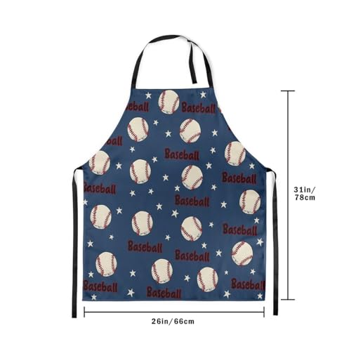 Manfei Ball Sports Kids Kitchen Apron - color: Dark Blue White