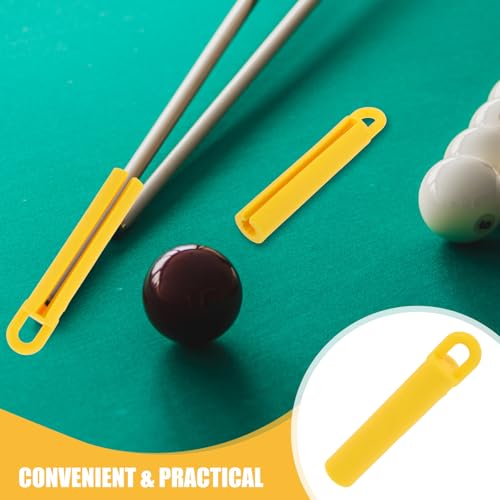 Toyvian 5pcs Pool Cue Hangers 11cm Yellow Billiard Accessories Wall-mounted Cue Storage Holders for Racks and Billiards Room Organization
