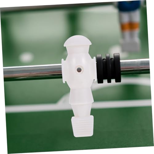 5Pcs Foosball Machine Players Replacement for Standard Table Football Game Rods White Soccer Athlete Figures for Men Clear Team Color Printing Tournament Style Accessories