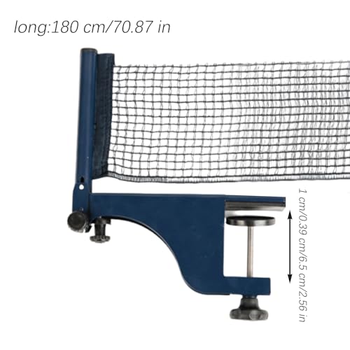 Table Tennis Net - Retractable Pingg Pong Net Set | Mesh with Adjustable Clamp | Adjustable Portable Outdoor Professional Heavy Duty Sport Accessories for Backyard Games Basement Recreation School Gym