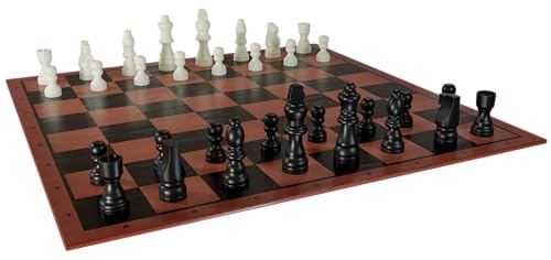 Pressman Premium Classics: Chess | Full-Size Folding Gameboard with Wooden Playing Pieces | 2 Players, Ages 8+