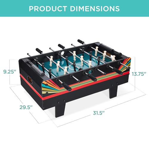 Best Choice Products Multi-Game Table Series – Interactive Game Tables for Kids with Foosball, Air Hockey, Billiards, Ping Pong & More | Childrens - color: 4-in-1 Arcade