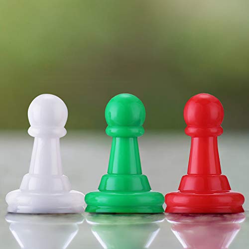 Shappy 32 Pieces Multicolor Plastic Pawn Chess Pieces for Board Games Pawns Tabletop Markers 1 Inch