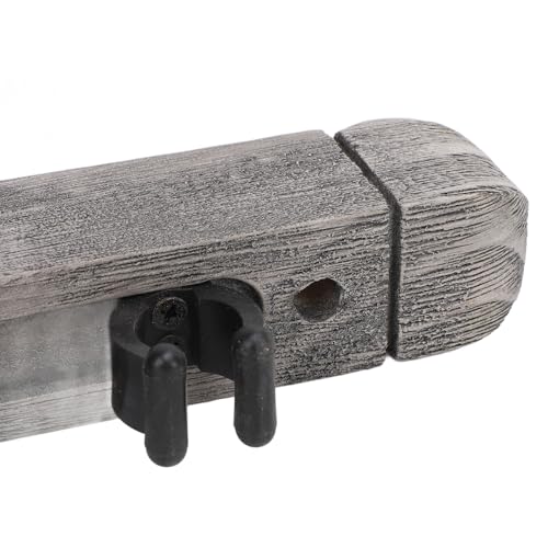 Wall Mounted Cue Holder Rack 4 Slots, Wooden Billiard Cue Stick Organizer with Brushed Silver Grey Finish, Modern Minimalist Wall Mount for Home Game Room or Pool Hall