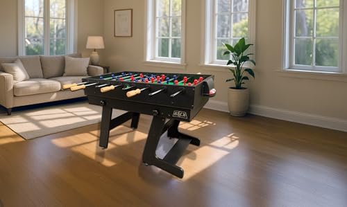 KICK Quatro 55" 4-in-1 Foldable Multi Game Table – Foosball, Billiards/Pool, Push Hockey & Ping Pong - color: Black