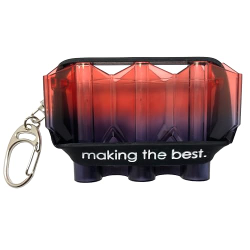 L-style Krystal Flight Case – Hard Shell Case for Dart Flights – Holds 1 Set of 3 Flights - color: Red Eye