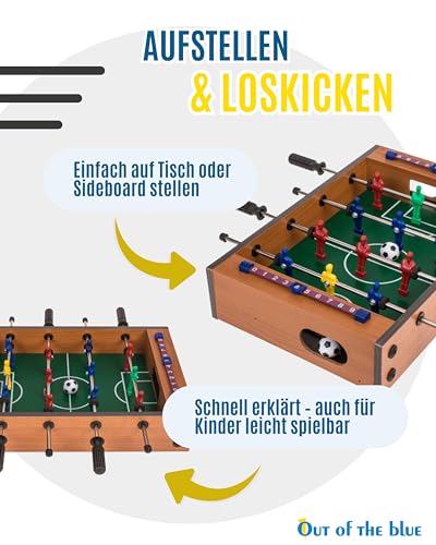 Wooden Tabletop Football, Kicker, ca. 33 x 21 cm