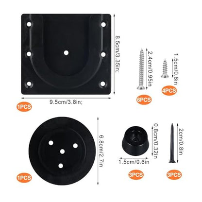Leadigol Dartboard Mounting Bracket Kit, Adjustable Metal/Plastic Wall Mount with Rotating Hook & Screws for Secure Hanging, Protects Wall(Regular)