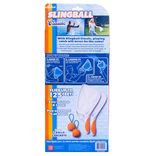 Djubi Slingball, Best Gifts for Kids and Teens All Ages 8 & Up - Slingshot Outdoor Beach, Lawn, & Tailgating Family Game - Toys Gifts for 8 9 10 11 12 13 Year Old Boys - Classic