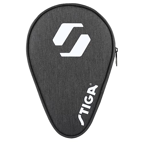 Stiga Racket Case Eco Rival, Practical Bag with Space for 1 Table Tennis Racket - Made of Durable, Recycled Plastic, Black, för 1 Bordtennisracket, Racket Case