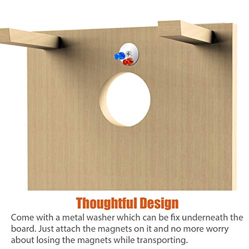 Waybelive Corn Hole Game Magnetic Scoreboard with Round Flat Washer, Durable Scoreboard, Easy to Install Keep Track of The Score, White & Black - size: 1 Pack