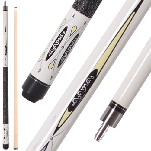 Canadian Maple Pool Cue Sticks (10mm/11.5mm/13mm), 58" 2-Piece Pool Sticks with Low Deflection Shaft,Billiard Sticks for Home, Bar, and Tournament Play - color: only cue13MM