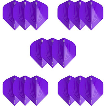 Target Darts 5 x Sets of ID Pro. Ultra Dart Flights - 15 Dart Flights in Total - No. 2/ No. 6 Flight Designs Sizes in 11 Colours - color: Purple, size: No.2