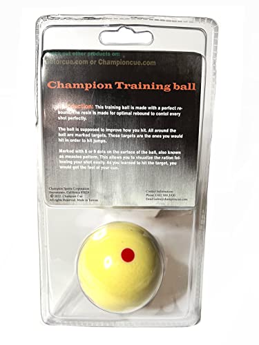 Champion 2-1/4" Billiard Practice Training Pool Cue Ball - color: 6 Red Dot