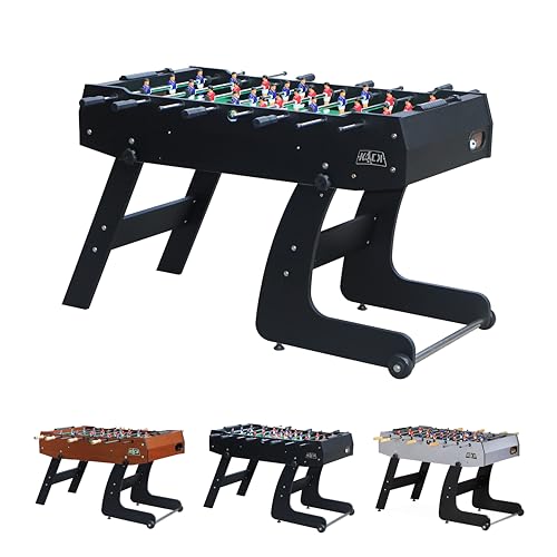 KICK Monarch 48" Folding Foosball Table – Compact Indoor Game Table - color: Black