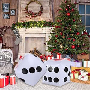 Warmtree 13" Jumbo Inflatable Dice, Pack of 2