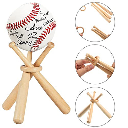 Baseball Stand and Holders, Display Case for Balls, Wooden Bat Display Stand, Centerpieces for Tables - for Kids and Sports Lovers (1)