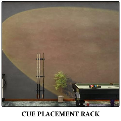 Cabilock 3pcs Pool Cue Holder Rack with Adhesive Backing, 4-cue Wall Mounted Billiards Stick Rack for Game Room and Club Cue Storage