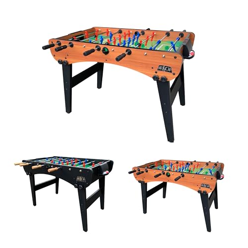 KICK Phoenix 55" Folding Foosball Table – Professional Full-Size Indoor Game Table - color: Brown