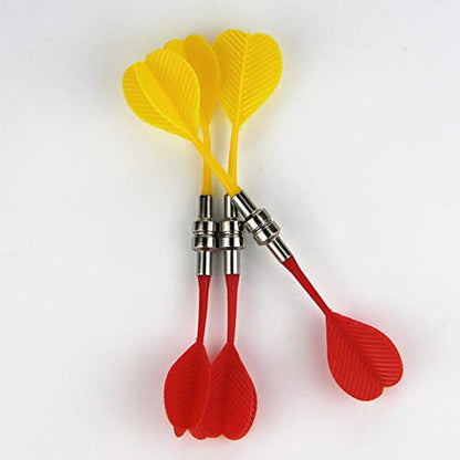 12 Pieces Magnetic Darts Safety Plastic Darts Replacement Dart for Adults Target Game(Red, Yellow, Blue, Green)